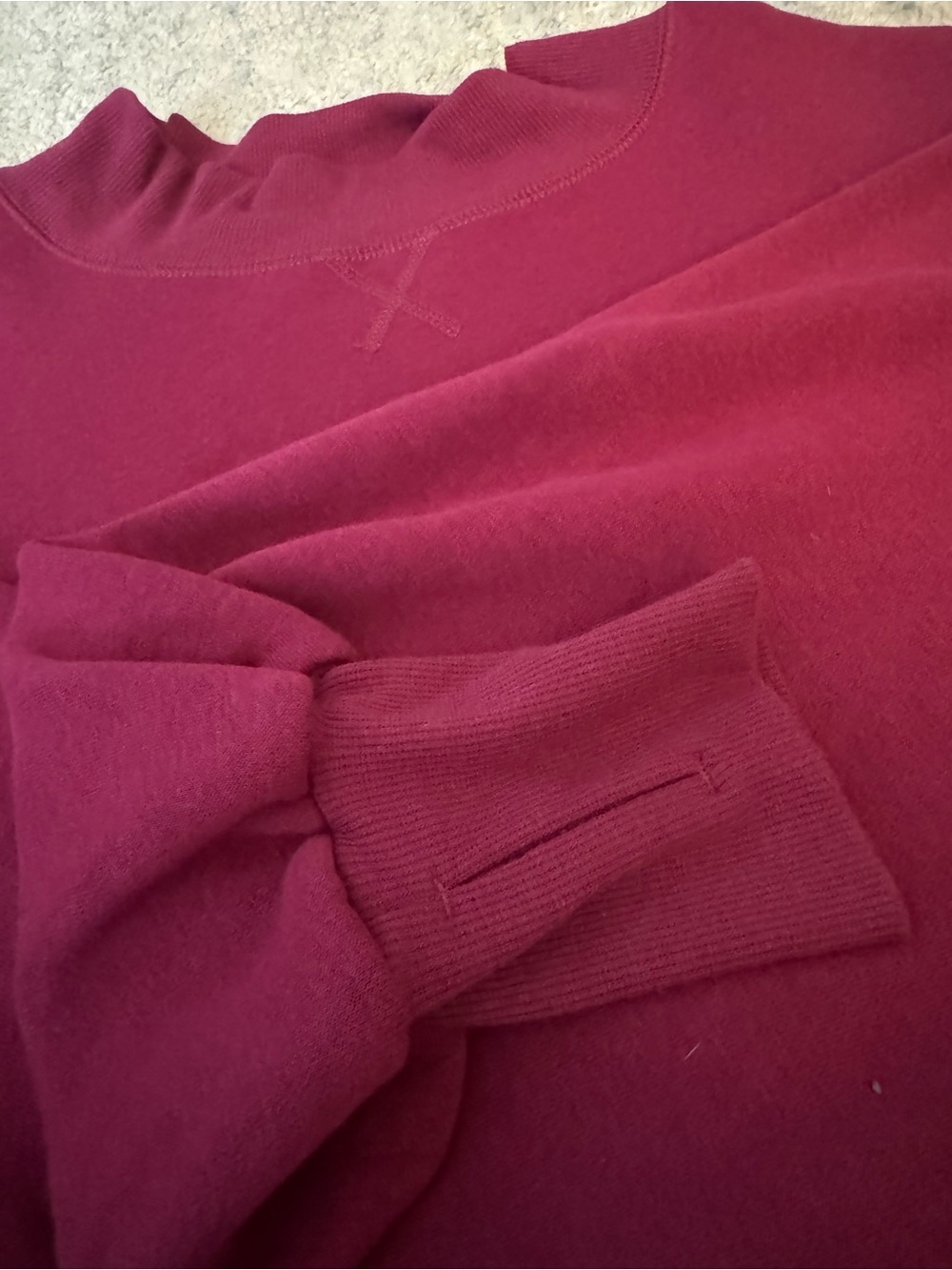 Blogilates Women’s Marshmellow Mockneck Sweatshirt - Burgundy - Picture 5 of 5